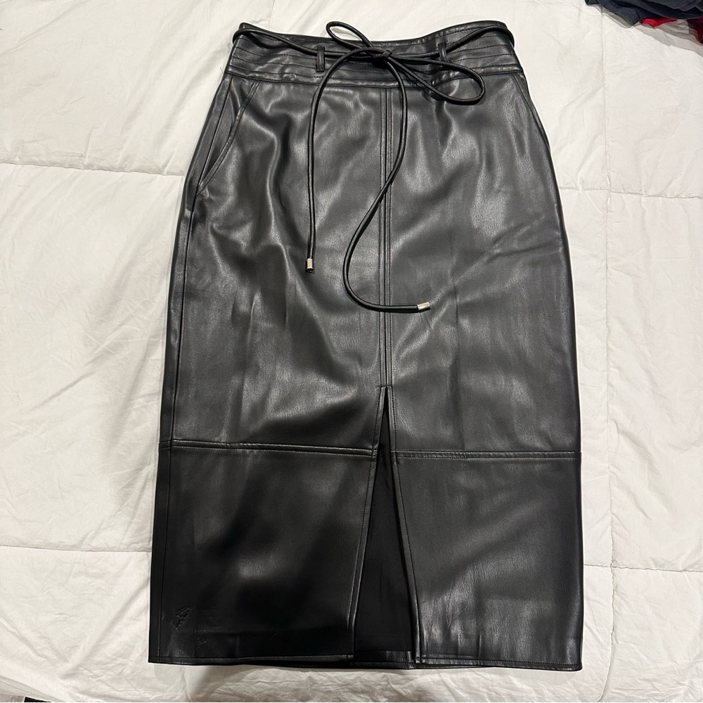 Elie Tahari Faux Leather Skirt
